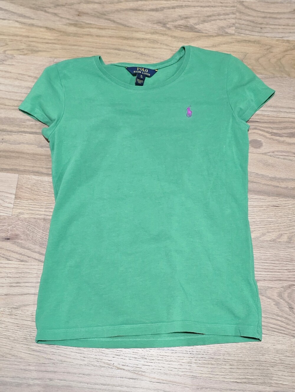 Polo Ralph Lauren Green Tee Youth XL Fits Women’s XS Preppy